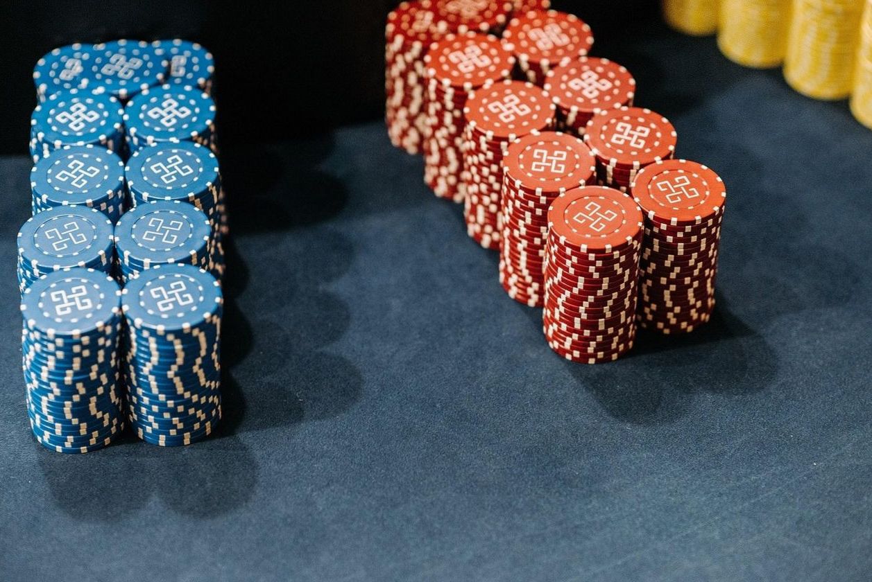 Poker chips on a corporate event table